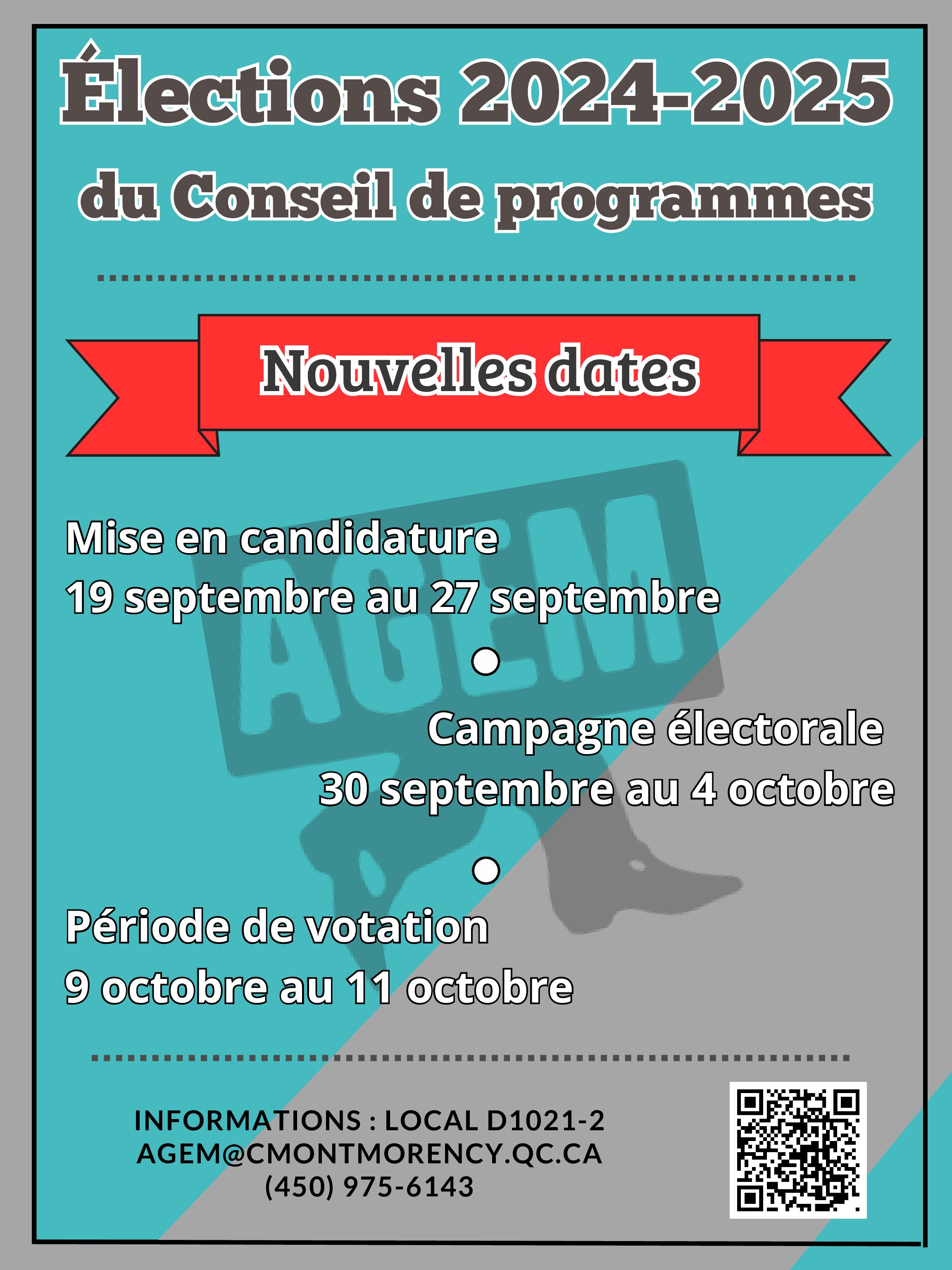 Élections 2024-2025 – Conseil de programmes